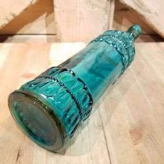 Teal Blue 13&Prime; Decorative Bottle w Cork Rope & Loop Wine/Oil/Syrup – Swanky Barn