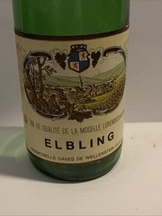 Vtg. Moselle Luxembourgeoise Elbling Wine Caves De Wellestein 1979 Bottle & Cork