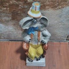 Vintage Elephant Wine Decanter Empty Bottle 12&Prime; Red Wine Mareialla Product Of It
