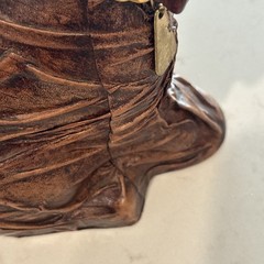 VINTAGE VETROPELLE LEATHER WRAPPED ELEPHANT WINE BOTTLE ITALY 1980