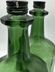 Vintage TAYLOR Dry Sherry Wine Bottles (2) Dark Green Hammondsport NY New York