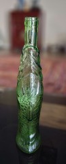 Vintage Italian Green Glass Fish Shaped Bottle Decanter 13&Prime;