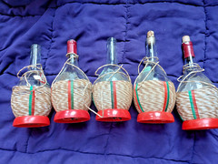 Bundle VINTAGE TOPO SWISS COLONY BOTTLES 5 LG. 4 MED