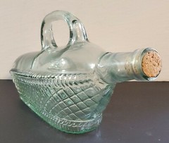 Vtg.London WINERY LTD Aqua Green Glass Horizontal Bottle w/Handle London Ontario