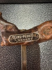 Old French Wine Bottle / Cork Opener With Winery & Region Name
