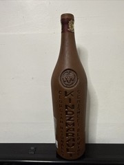Kindzmarauli Georgian Ceramic Clay Red Wine Bottle w/ 3D Design Approx 13” Tall