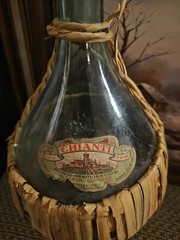 RARE Vintage 1961 Pellegro Suali CHIANTI Rattan Wrap (Empty)