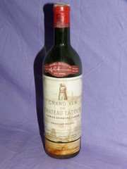 Chateau LATOUR 1957 Premier Grand Cru Empty Vintage Wine Bottle with cork