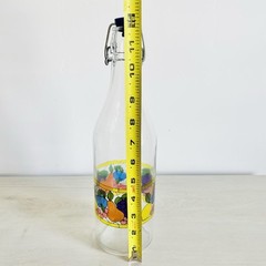 Vintage Avir Fruit Stained Glass Wine Bottle Made In Italy 12”