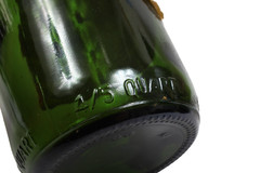 Stag&rsquo;s Leap Wine Cellars 1973 S.L.V. Cabernet Sauvignon empty bottle, with cork.