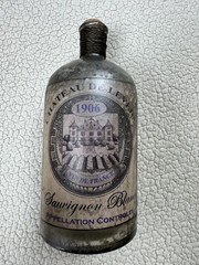 Vintage 1906 Chateau DE Levers Sauvignon Blanc Wine Bottle w/ Label & Cork