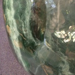 Vintage Large Italian Glass Green Demijohn Carboy Bottle 19½ » 14&Prime; Wine Viresa 25