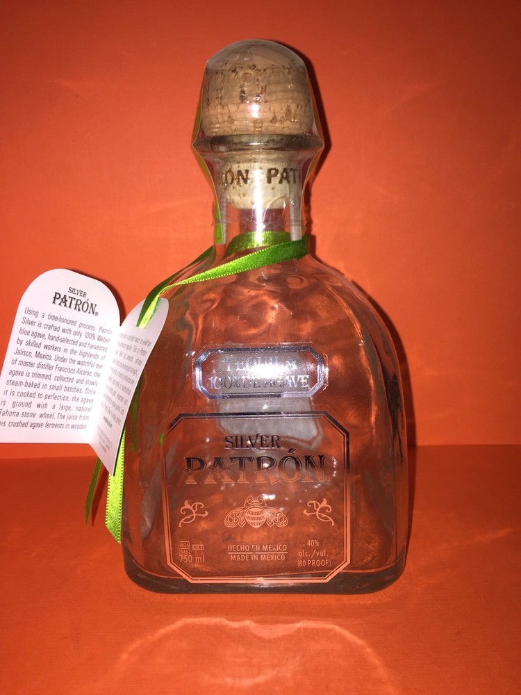 12x Patron Silver Dummy Bottles FULL CASE Liquor Tequila Alcohol Bar Glass