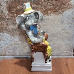 Vintage Elephant Wine Decanter Empty Bottle 12&Prime; Red Wine Mareialla Product Of It