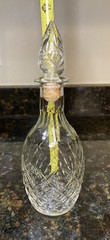 Vintage Diamond Cut Glass Decanter London Winery Limited EMPTY Clear Glass