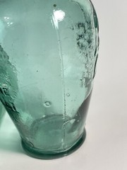 Vtg Cantine Vaselli Orvieto Clear Blue Green Wine Bottle 6&Prime; tall Orvieto