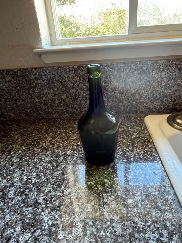 VINTAGE Dark Green D.O.M Wine Bottle