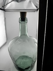 Vintage VIRESA Green Blue 12&Prime; Wine Glass Bottle Good