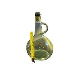 Vintage Almaden Vineyards Green Glass Wine Liquor Jug w/ Topper