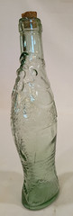 CCP Clear Green Glass Fish Shaped Italian Wine Bottle 10 1/4&Prime; Decanter w/cork
