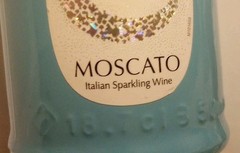 Wine Teal Empty Bottle Gemma di Luna Moscato Italian Sparkling 18.5 Oz Collectib