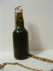 Vintage Boone&rsquo;s Farm Apple Wine Bottle Advertising Chain Necklace