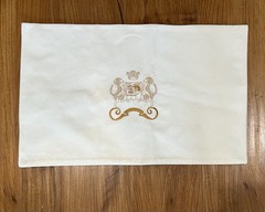 Chateau Mouton Rothschild Original PlaceMat Fabric Embroidered 20” X 12.5”