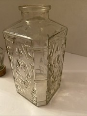 Monarch Wine Co. Clear Glass Decanter Bottle Manischewitz Brooklyn NY *EMPTY*