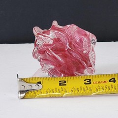 Vintage Pink Rose Wine Stopper – Hand Blown Glass Verrerie d&rsquo;art Belle Époque