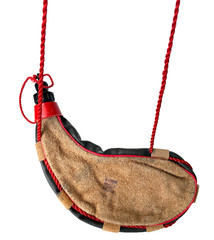 Handmade Curved Goat Leather Canteen 2 Liter Traditional Spanish Bota Bag VTG