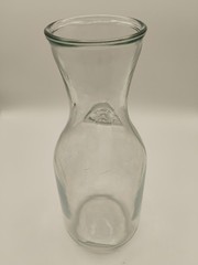 VTG Paul Masson Since 1852 Clear Glass Wine Carafe Bottles, Containers Lot Of 2