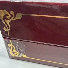 Perrier Jouet Box Champagne 1985 EMPTY Bottle/Cork 4 Hand Painted Glass Flutes