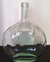 Glass Bottle Jug Aqua Light Green Wine – Holds 85 OZ 11.5&Prime; x 8.5&Prime; Heavy Glass