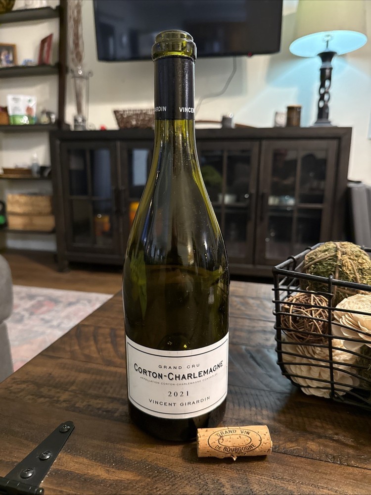 Corton-Charlemagne Grand Cru Unrinsed Empty Bottle & Cork 2021 Vincent Girardin