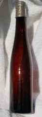 Antique 1760 SCHULZ & WAGNER hock WINE BOTTLE Frankfurt A.M. Germany RED amber