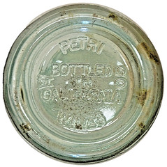 Vintage Marca Petri Pastoso Aqua-Green Wine Bottle