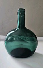 Dark Green Glass Wine Bottle 8&Prime;H Stamped 29 231 F