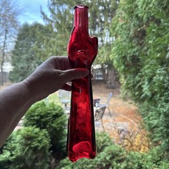 Happy Cat Red Wine Bottle Empty For Collectors Riesling Barware 13” Tall