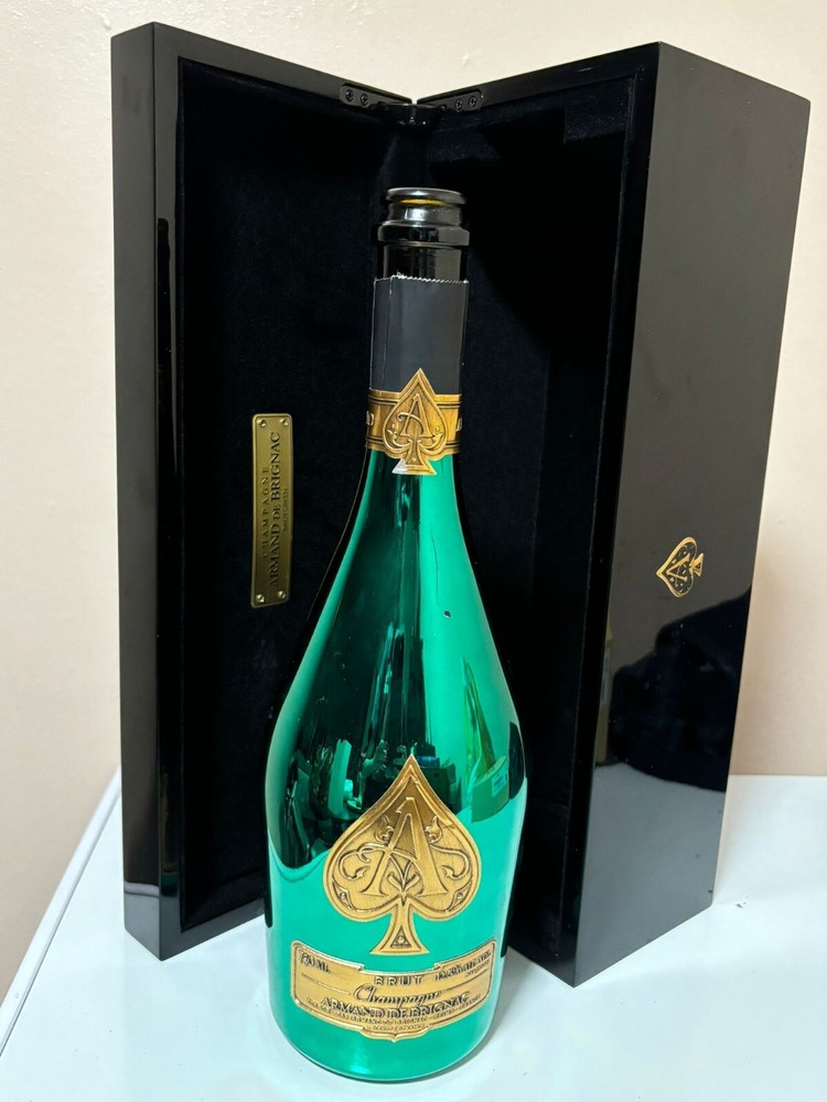 Armand de Brignac Ace of Spades Brut GREEN Champagne – Empty Bottle Box Bag