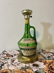 Vintage Handmade Wine Bottle Electric Table Lamp Charles Fournier 1/2 Gallon