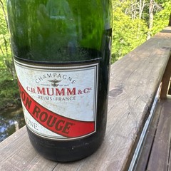 Vintage EMPTY DISPLAY G.H. MUMM Champagne Bottle