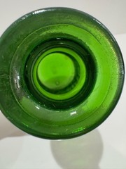 Vintage French GET 27 Pippermint Green Glass Double Gourd Bottle
