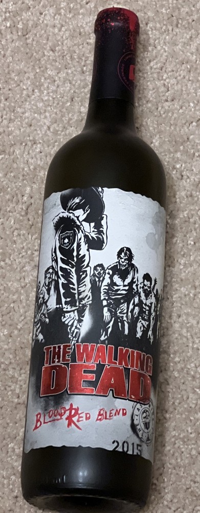 The Walking Dead Blood Red Blend Wine Bottle Empty 750ml Exclusive 2015 AMC