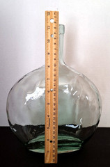 Glass Bottle Jug Aqua Light Green Wine – Holds 85 OZ 11.5&Prime; x 8.5&Prime; Heavy Glass
