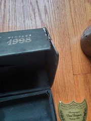 Dom Perignon Moet Champagne Display Box Vintage 1998 With Empty Bottle