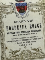 Vintage Grand Vin Bordeaux Red Bordeaux Wine Label 1 Cours Du XXX Juillet France