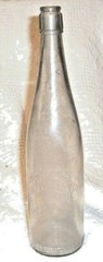 (A15) Vintage – Embossed Virginia Dare Clear Glass Wine Bottle – Size 1 5/8 pt