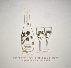 PERRIER-JOUET BELLE EPOQUE CHAMPAGNE GIFT BOX Empty Bottle 2 Flutes 2007