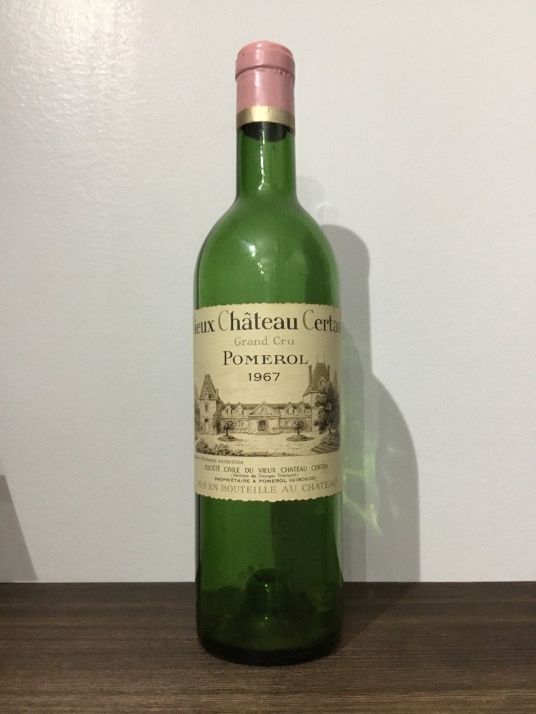 1967 VIEUX CHATEAU CERTAN, Pomerol, Empty Bottle, vintage antique wine