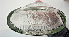 &rsquo;34 Owens-Illinois Glass Bottle Grape & Vines 4/5 QT 10x 4.5x 2.5 Pat 92116